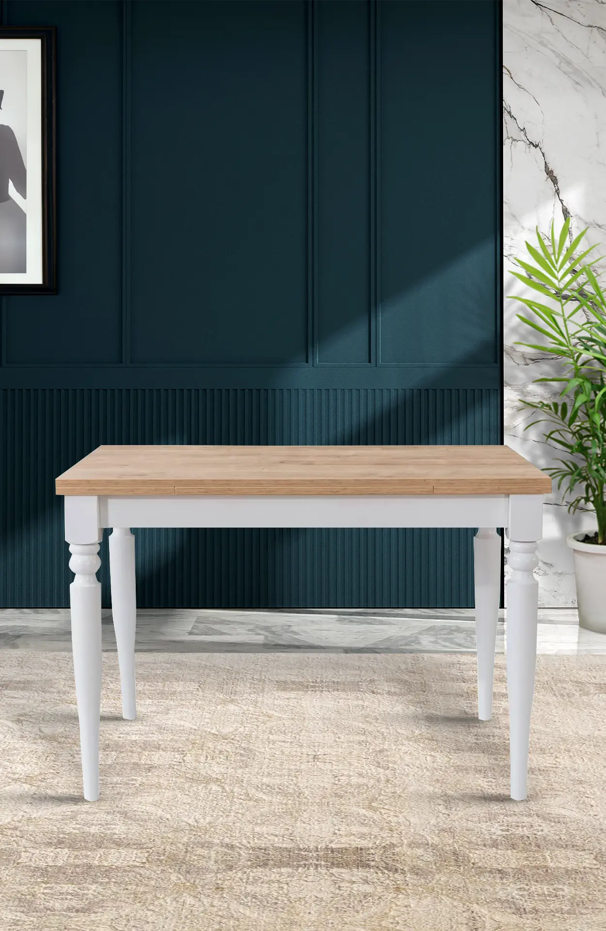 Skovde Table Openable Wooden Scandinavian Design 